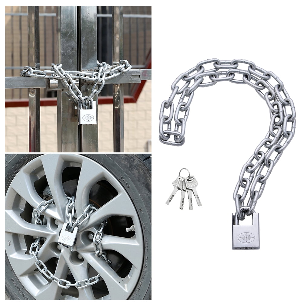 FOMIYES Bike Wheel Lock Silver Heavy Duty For Outdoor Enthusiasts 1Pack