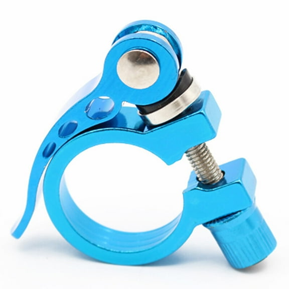 Raindrops Bike Seatpost Clamps Aluminum Blue 1Pcs