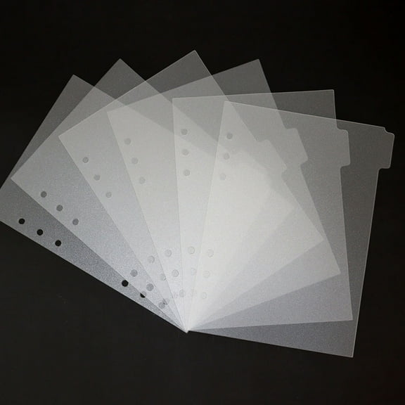 Raindrops Binder Separators Transparent 6 Divider Pages