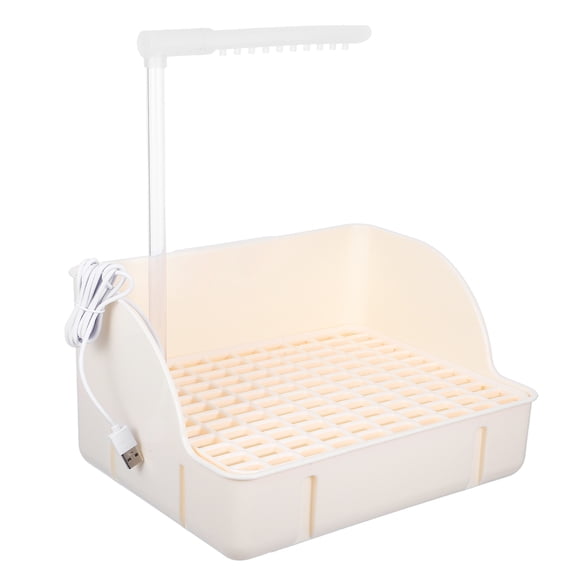 Raindrops Indoor Bird Bath with Automatic Water Circulation White Tub for Pet Birds