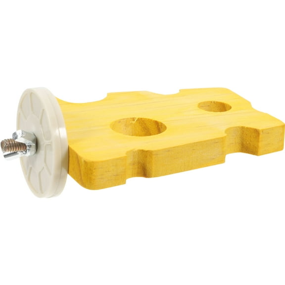 FOMIYES Wooden Parrot Perch Stand Yellow for Bird Cage Promotes Healthy Lifestyle