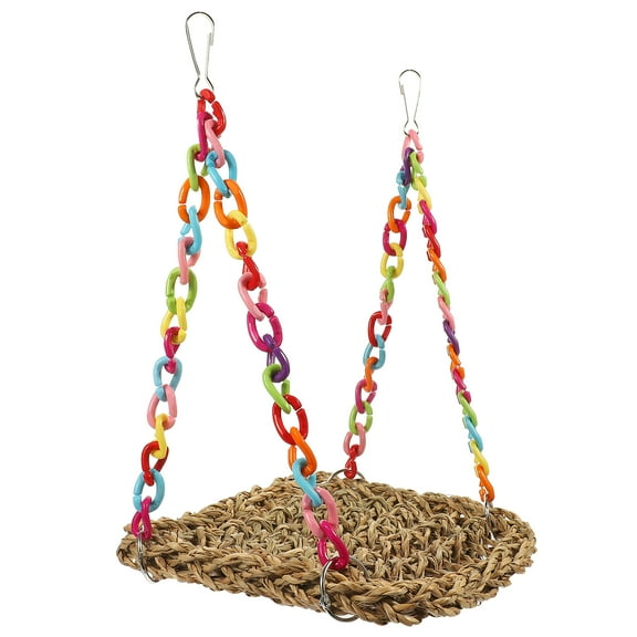 Raindrops Bird Rope Bridge Toy Parrot Cage Swing Toy Bird Perch Stand Toy Parrot Chew Toy Bird Supply
