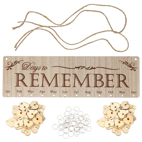 Raindrops Birthday Countdown Calendar Wall Hanging Plaque Pendant Gift for Fathers Special Day