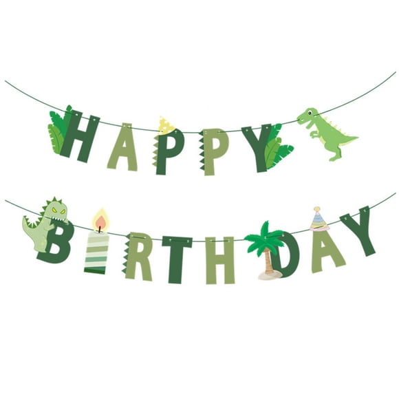 Raindrops Tropical Dinosaur Birthday Party Decorations Set with Assorted Color Paper Streamers for Boys Celebration