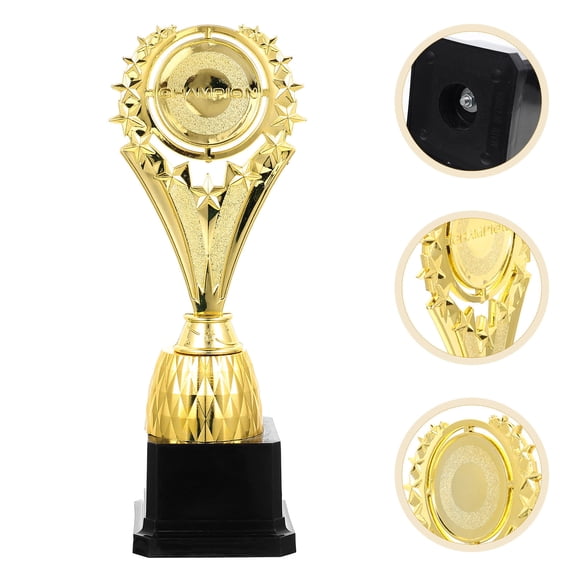 CRILSTYLEO Trophy For Kids Golden Plastic For Children Small Trophies 1Pack 9.4X3.5X2.9In
