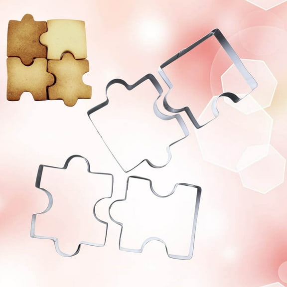 4Pcs Stainless Steel Star Cookie Biscuit Cutter Set for Baking, DIY Pastry Dough Mold for Cookies, Fondant, Cake Decorations