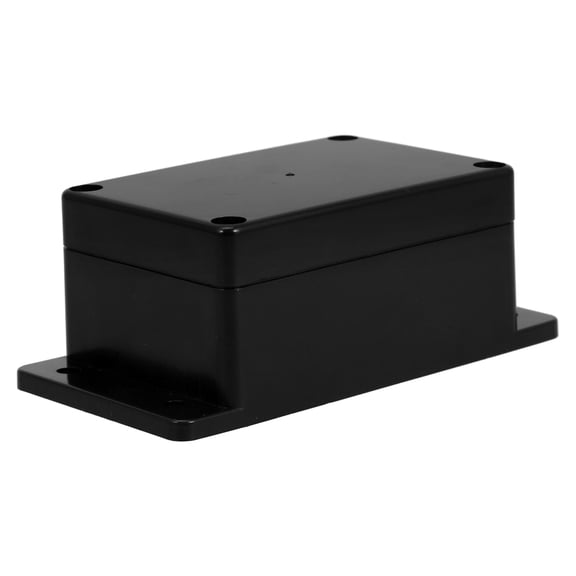 Raindrops Black Outdoor Electrical Box with High Impact Resistance, Weatherproof Enclosure for Home Use