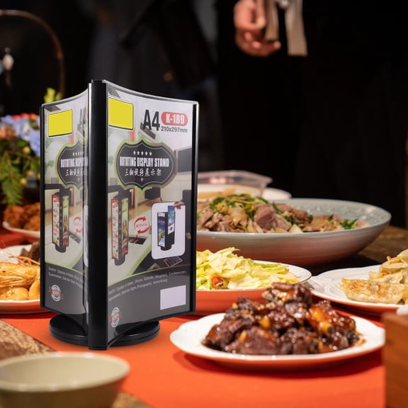 Raindrops Menu Holder Desktop Display Stand Acrylic Display Stand Transparent 1Pack