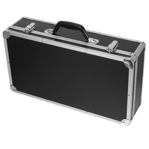 Raindrops Black Aluminum Toolbox with Foam Inserts for Storage Use Portable with NonSlide Handle 10.2x7.8x5.9 Inches