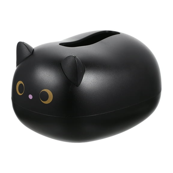 Raindrops Black Cat Tissue Box Holder Home Bathroom Decor Organizer Dispenser