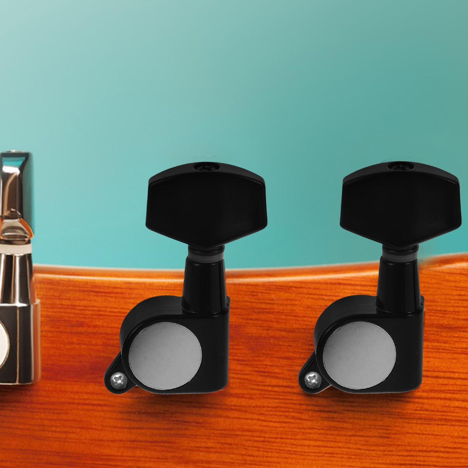 FOMIYES Locking Tuners Guitar Tuner Zinc Alloy Black 6Pcs Large Handle for ng Protection