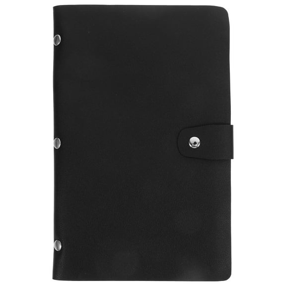 Raindrops Black Invoice Album for Storage Made of PU PVC Material Easy to Use and Protects Files 1