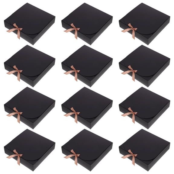 Raindrops Black Kraft Paper Gift Boxes for Holding Candies Decorate Souvenir Small Gifts Lightweight and