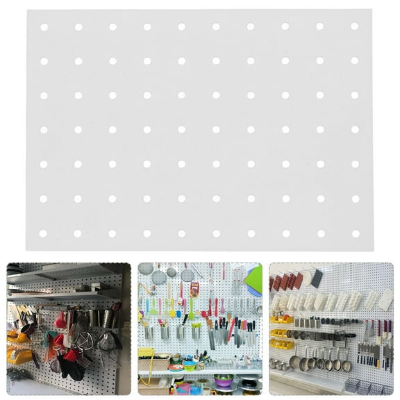Raindrops Black Metal Pegboard Wall Panel for Storage Use 48" "