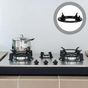 SHOWERORO Metal Black Wok Stand for Gas Stove, Durable Non-Slip Outdoor Cooking Support