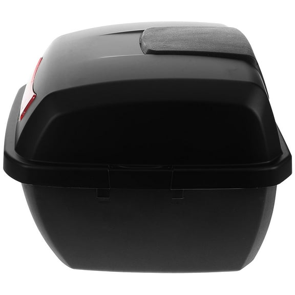 Raindrops Black Motorcycle Storage Trunk Large Capacity Organizer for Moped and Scooter with Easy Installation