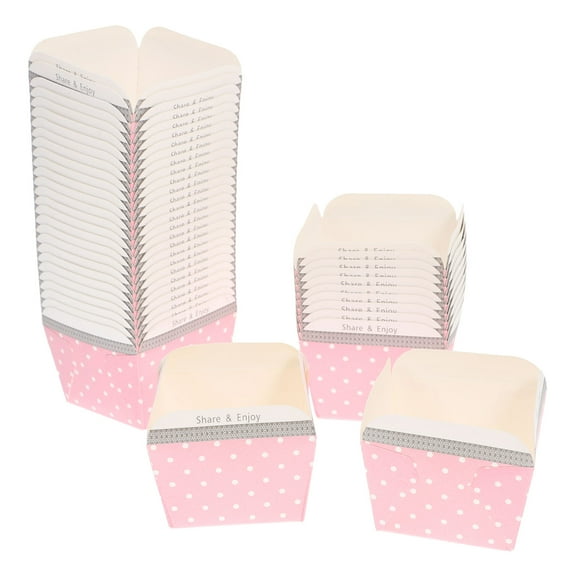 SHINYPASING 100pcs Square Paper Baking Cups Disposable Food-grade Paper General Consumers Baby Showers