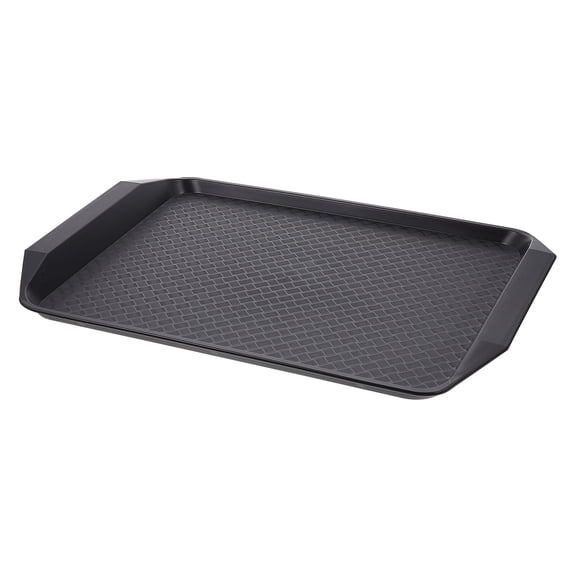 Raindrops Black Plastic Serving Tray for Home Use Perfect for Parties Weddings and Restaurant Displays 14.2 Inches