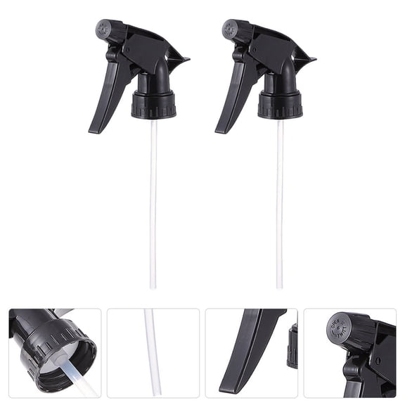 Raindrops Black Plastic Spray Bottle Nozzle Replacement for Garden Use Durable and Easy to Clean 20pcs