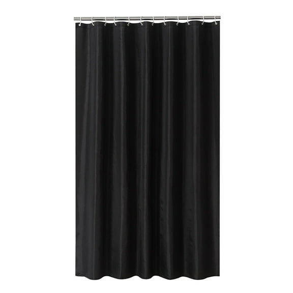 Raindrops Black Shower Curtain 1Pack 120x180cm Waterproof Polyester for Bathroom with Hooks