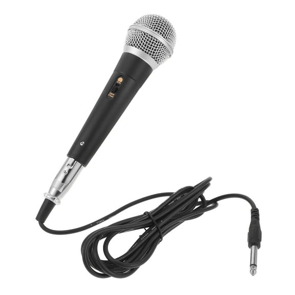 Raindrops Black Corded Singing Microphone for Phone with Wide Frequency Response and Durable Design