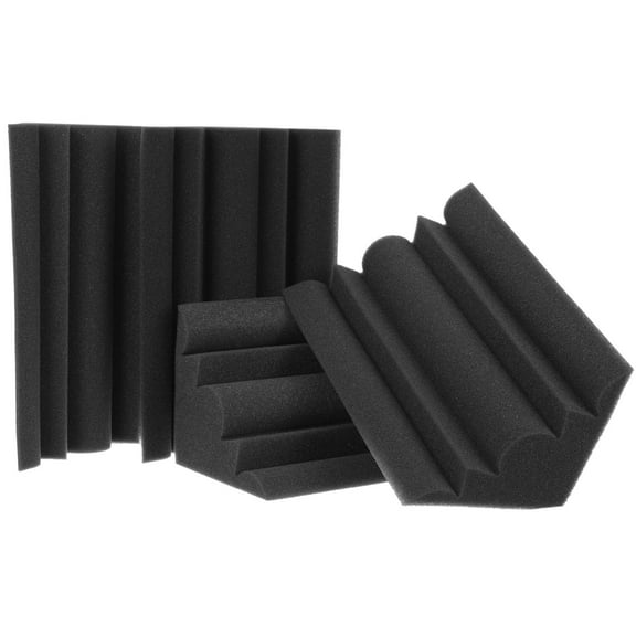 Raindrops Black Soundproof Foam Panels for Home Use with Acoustic Control and Noise Reduction 4 pcs
