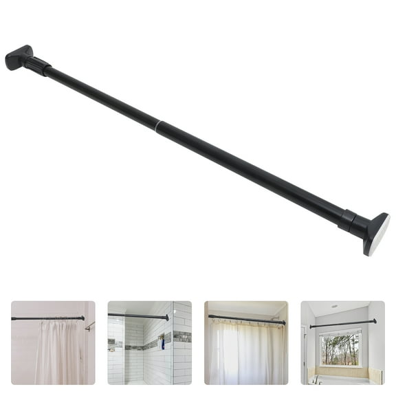 Raindrops Black Telescopic Rod for Home Use Adjustable and Punch-free Drying Pole Made of Iron 70 to 100
