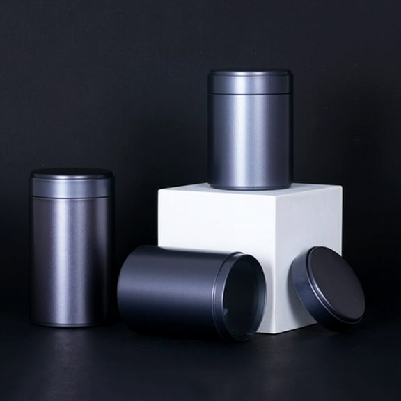 Raindrops Home Use Storage Jar Black 3Pack 9x9x16cm