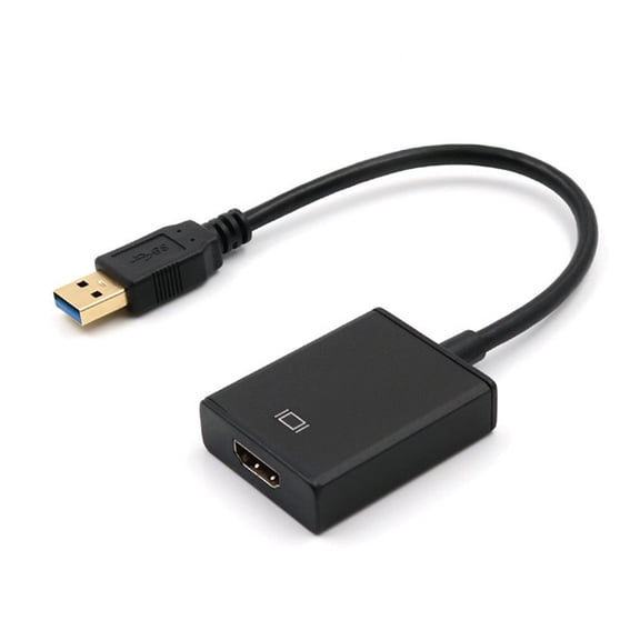 Raindrops Black USB 3.0 to Video Cable Adapter Converter for PC Monitor and Projector 1Pack