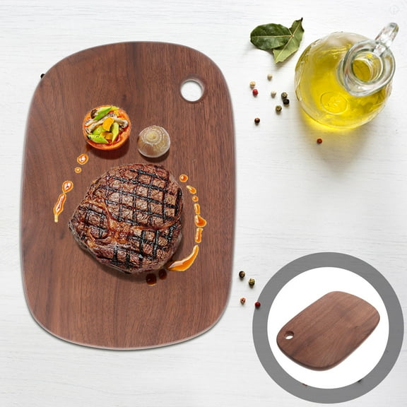 Raindrops Black Walnut Cutting Board for Home Use and Easy to Clean with Small Holes for Hanging 11.8x7.8x0.6 inches