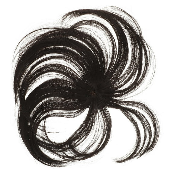 Raindrops Black Wiglet for Women with Thinning Hair Made from Chemical Fiber Adds Volume and Covers White Hair