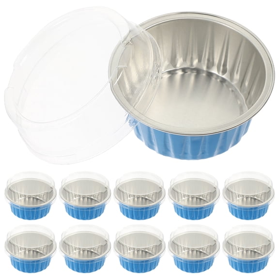 Raindrops Blue Disposable Cupcake Baking Cups with Aluminum Foil for Kitchen Use Suitable for Various Desserts 50 Pieces