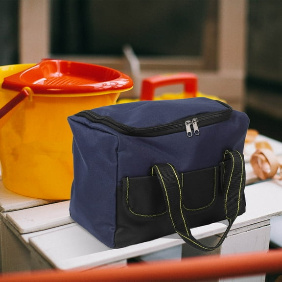 Raindrops Blue Heavy Duty Tool Storage Bag with Large Capacity for Electricians and Household Tools Oxford