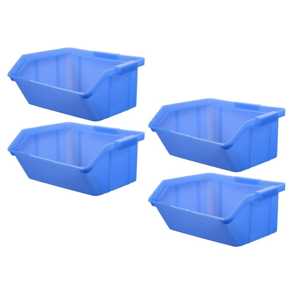 Raindrops Blue Stackable Storage Bins for Crafts and Small Parts 4pcs ABS Material Organizers