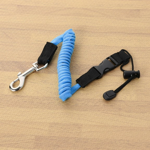 Raindrops Boat Rope Paddle Leash for Kayak Canoe Sky-Blue TPU Zinc Alloy 1Pack 61In Extended