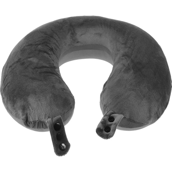 CRILSTYLEO Comfortable U Shaped Pillow Dark Grey Velvet 1Pcs 12.4x12x3.7in