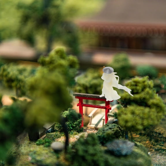 Raindrops Bonsai Decorations Mini Chinese Blessing Figurine Traditional Resin 1Pcs