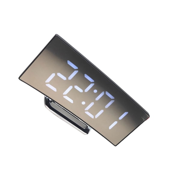 Raindrops Plastic LED Alarm Clock with Large Screen for Timekeeping Grey Color