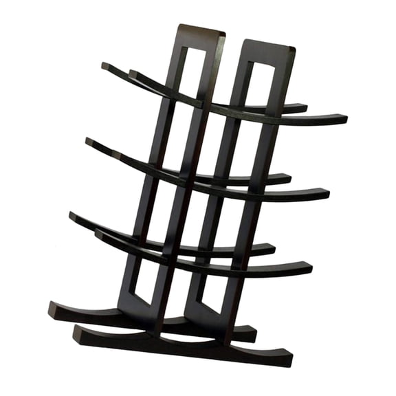 FOMIYES Floating Bottles Racks Wine Rack Bamboo Black 1Pack