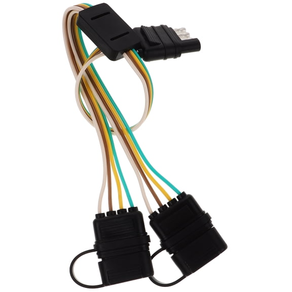 Raindrops Trailer Wiring 4 Pin Connector for Car Use with Durable Copper and Rubber Materials Assorted Color