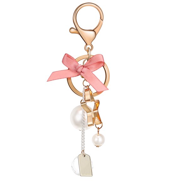 Raindrops Rhinestone Bow Keychain Charm Cute Bag Accessory Decorative Purse and Backpack Key Buckle Pendant
