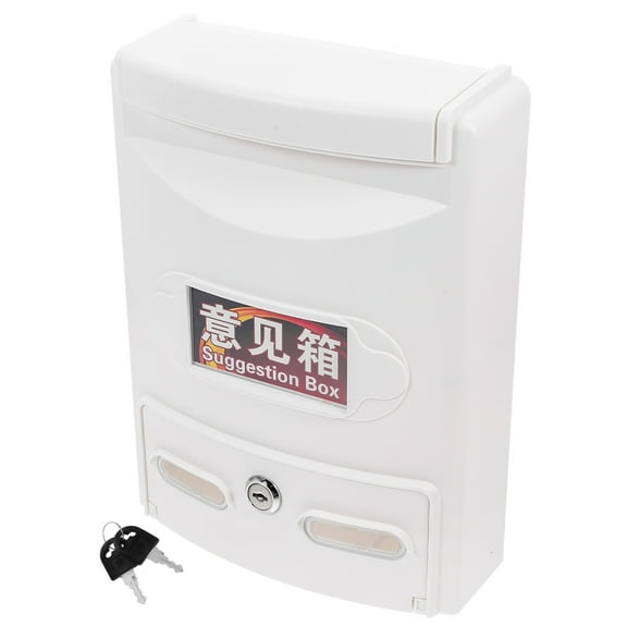 Raindrops Weatherproof Donation and Suggestion Box with Keys for Office, Outdoor Use - Secure Votes, Letters, Tips Collection