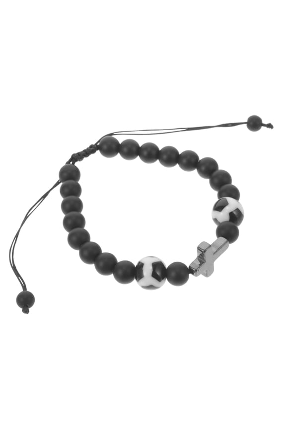 Boy Bracelet Beaded Sports Bracelet Stone 1Pack Wrist Decoration Jewelry Collection for Fan Gear