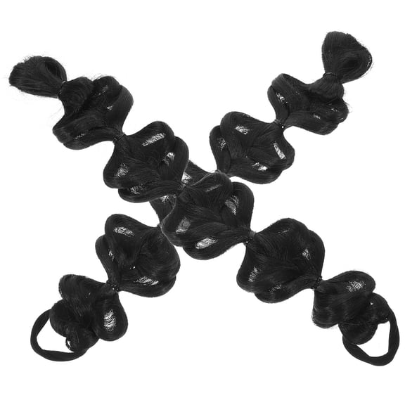 Raindrops Braided Hair Wig Black 2Pcs 14X2.4X1.2In