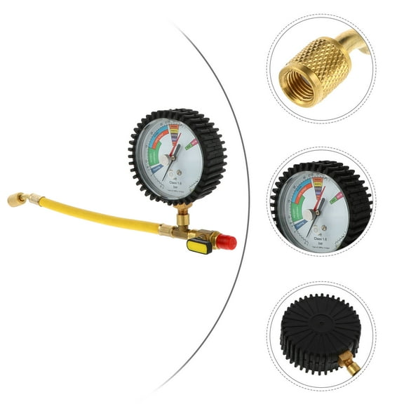 Raindrops Air Conditioning Pressure Gauge for Refrigeration and Car Use with Replaceable Valve