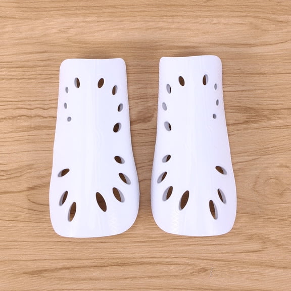 Raindrops Breathable Shin Guards with PE+EVA Material for Calf Protecting in Soccer Lightweight and Comfortable Fits Adult Leg Shape White