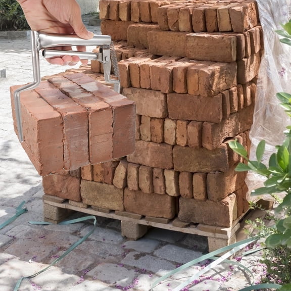 Raindrops Brick Block Moving Clamp Stainless Steel Tongs Shape Ergonomic Handle 1Pack