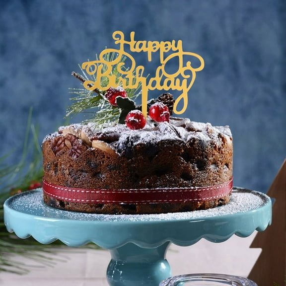 Raindrops Acrylic Golden Cake Insert for Cupcake Decoration Fruit Pick Party and Festival Use