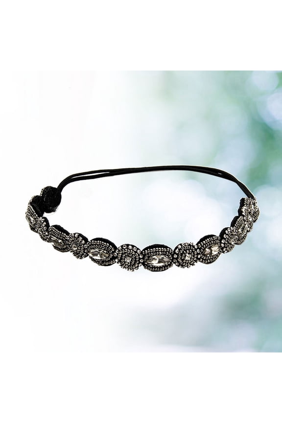 Hair Band for Women Vintage Retro Hair Accessory Black 1Pcs