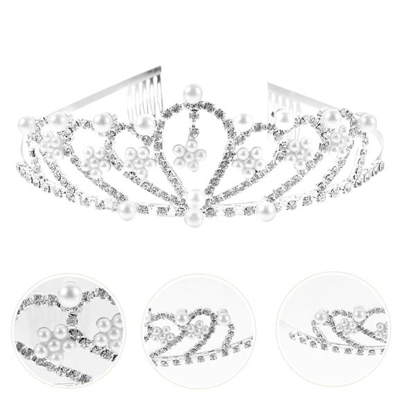FOMIYES Plated Silver Alloy Bridal Crown Wedding Head Jewelry Elegant and Comfortable Wear